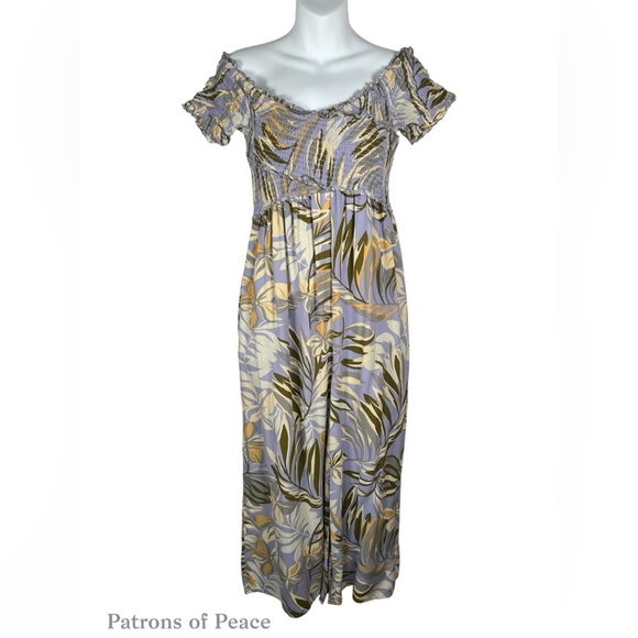 Anthropologie | Patrons of Peace | Tropical Print Jumpsuit - Picture 1 of 8